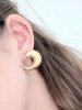 gold earrings made of stainless steel
